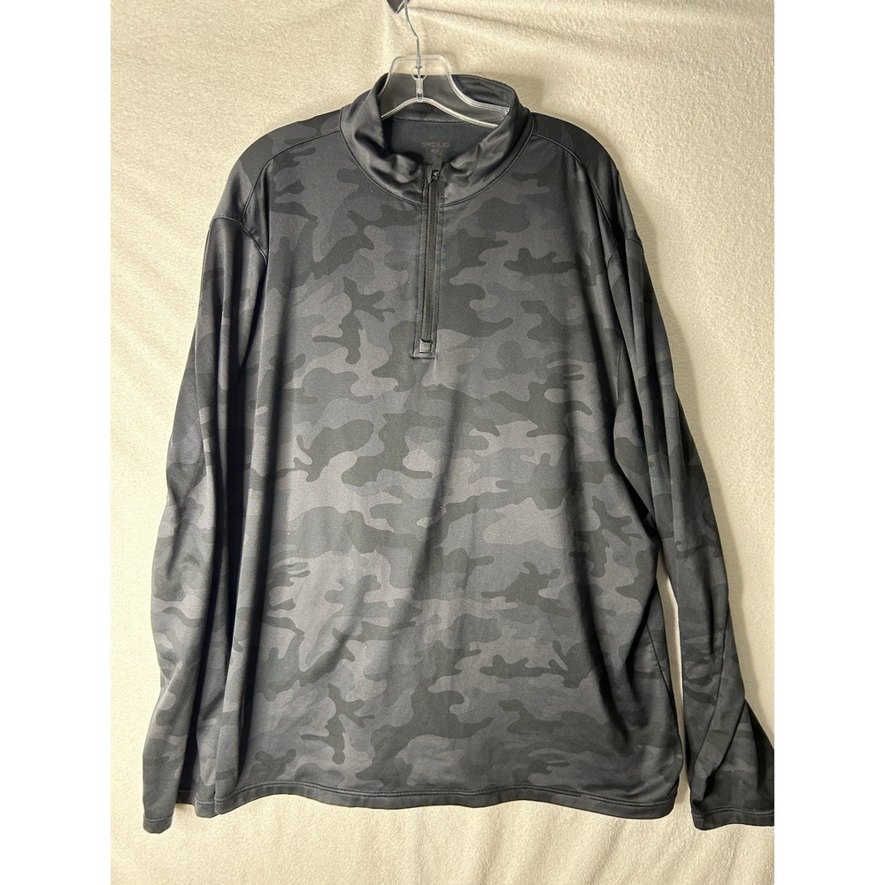 Under Armour Men's Black Camo Zip Up Pullover Hoodie 2XL